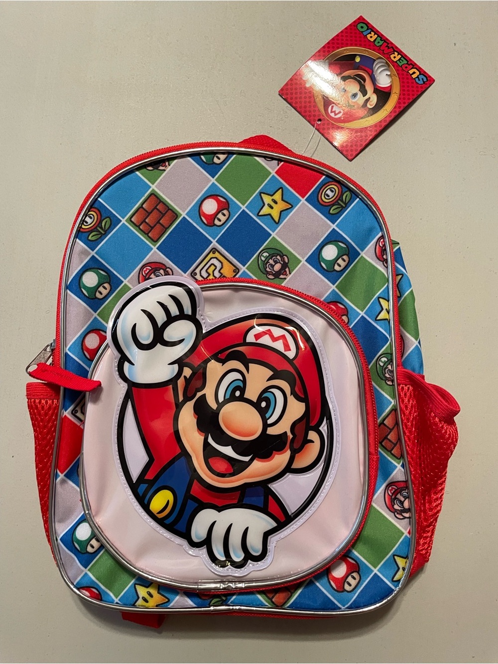 Nintendo Kids Backpack Super Mario Character Backpack Nwt